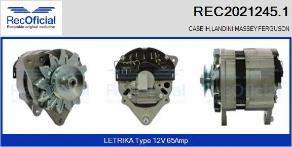 Alternateur RECOFICIAL REC2021245.1