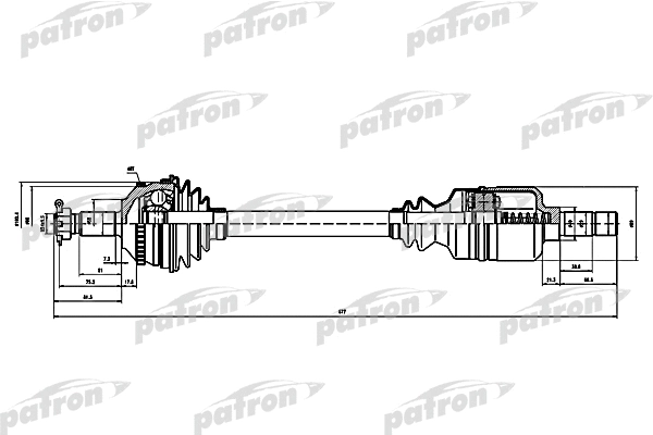 Arbre de transmission PATRON PDS0144