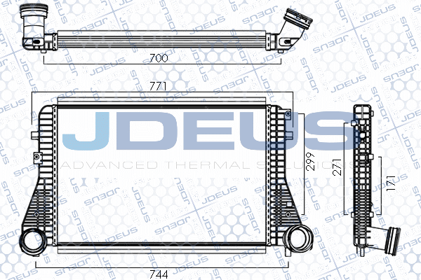 Refroidisseur d'air de suralimentation JDEUS M-830053A