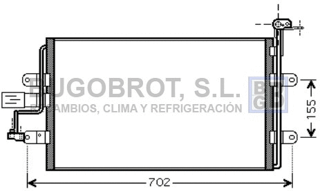 Condenseur, climatisation BUGOBROT 62-VW5262