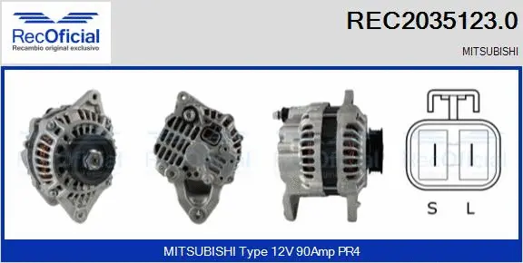 Alternateur RECOFICIAL REC2035123.0