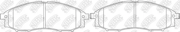 Kit de plaquettes de frein, frein à disque NiBK PN0372