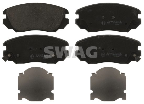 Kit de plaquettes de frein, frein à disque SWAG 40 91 6895