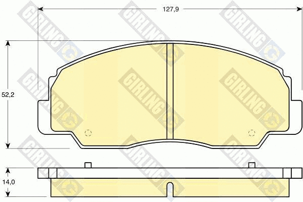 Kit de plaquettes de frein, frein à disque GIRLING 6111349