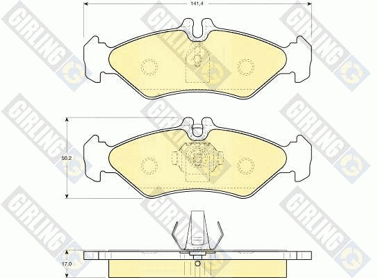 Kit de plaquettes de frein, frein à disque GIRLING 6112622