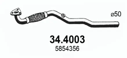 Tuyau d'échappement ASSO 34.4003