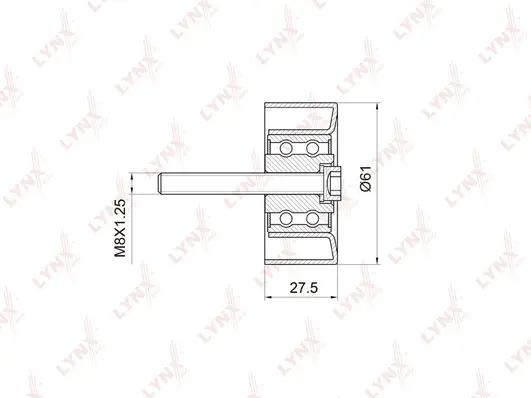 Poulie renvoi/transmission, courroie crantée LYNXAUTO PB-3027