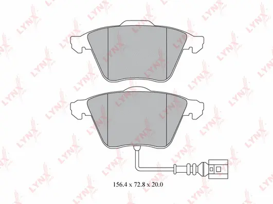 Kit de plaquettes de frein, frein à disque LYNXAUTO BD-8016