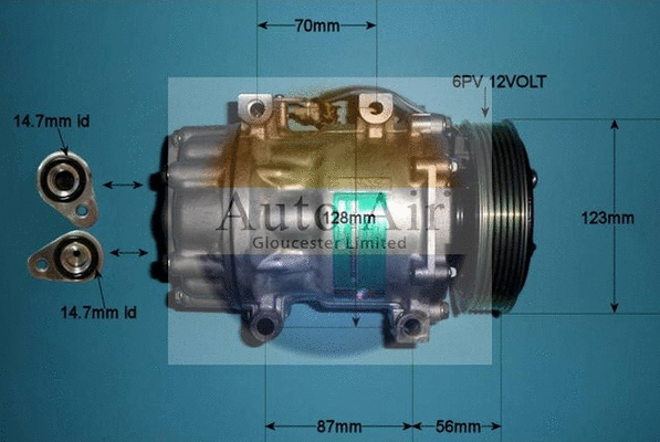 Compresseur, climatisation AUTO AIR GLOUCESTER 14-0094
