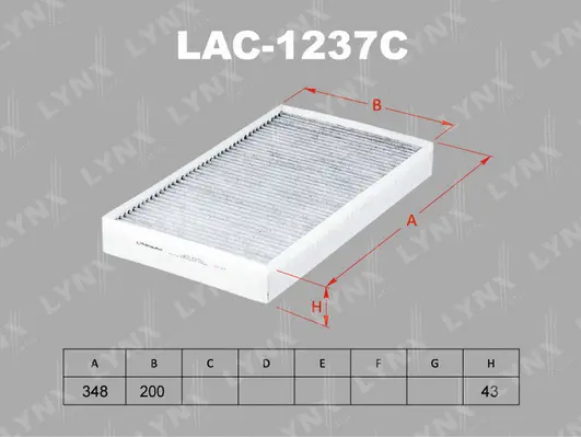 Filtre, air de l'habitacle LYNXAUTO LAC-1237C