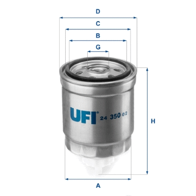Filtre à carburant UFI 24.350.02