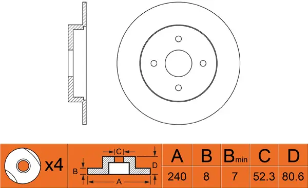 Disque de frein FIT FR0285
