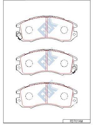 Kit de plaquettes de frein, frein à disque FBK FD7014M