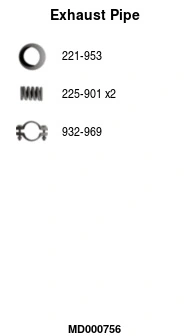 Tuyau d'échappement FA1 MD000756