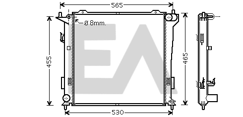 Radiateur, refroidissement du moteur EACLIMA 31R28059