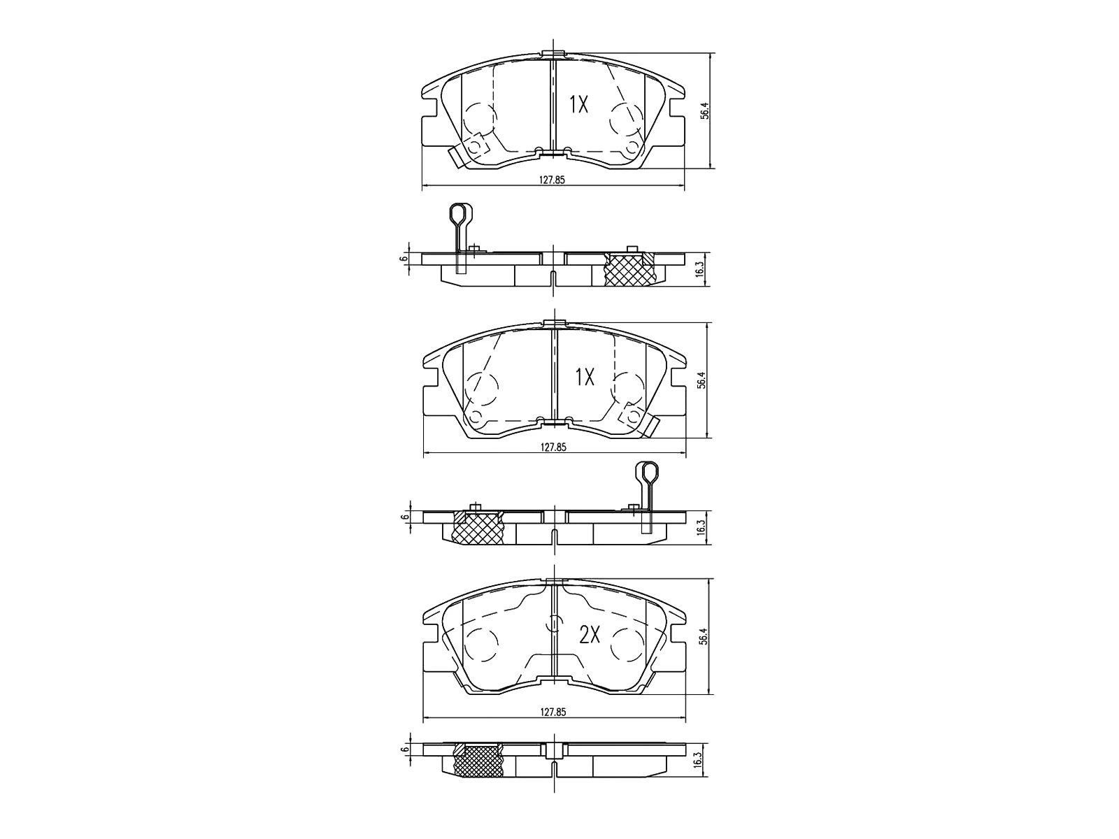 Kit de plaquettes de frein, frein à disque A.Z. Meisterteile AZMT-44-022-1362
