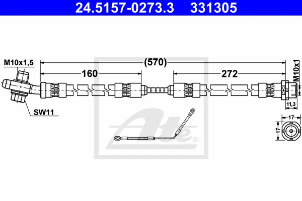 Flexible de frein ATE-APAC 24.5157-0273.3