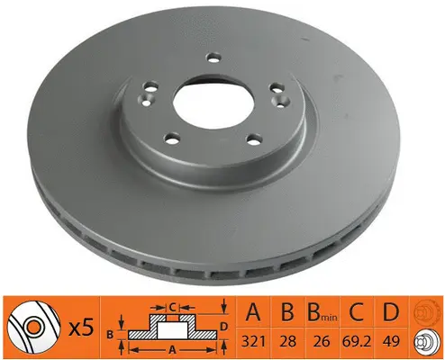 Disque de frein SB BR11121T