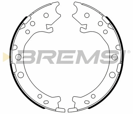 Jeu de mâchoires de frein, frein de stationnement BREMSI GF0715