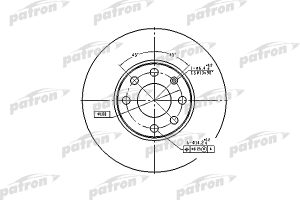 Disque de frein PATRON PBD4042