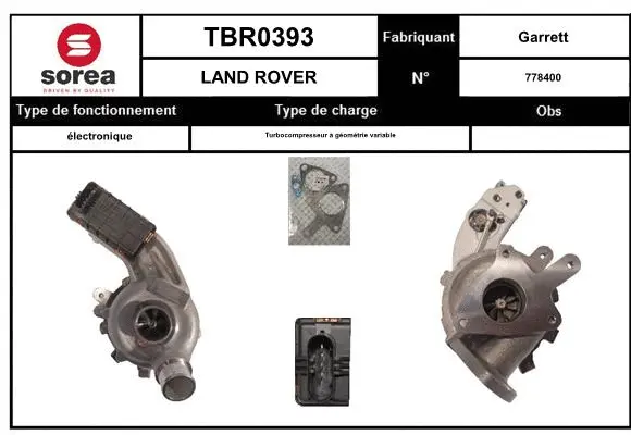 Turbocompresseur, suralimentation EAI TBR0393