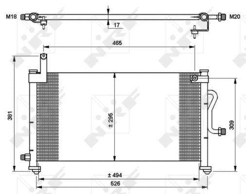 Condenseur, climatisation NRF 35765