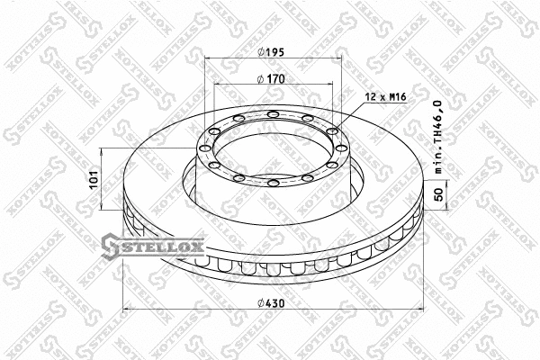 Disque de frein STELLOX 85-00741-SX