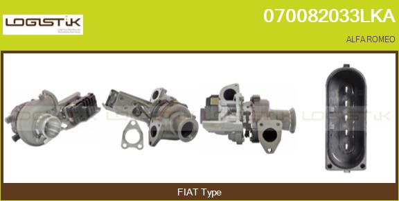 Turbocompresseur, suralimentation LGK 070082033LKA