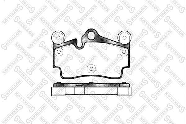 Kit de plaquettes de frein, frein à disque STELLOX 1007 000-SX