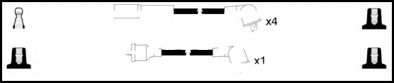 Kit de câbles d'allumage LEMARK HOES882