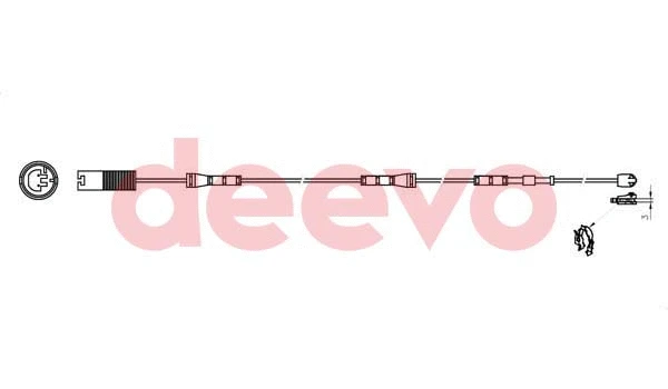 Contact d'avertissement, usure des plaquettes de frein DEEVO BW15460