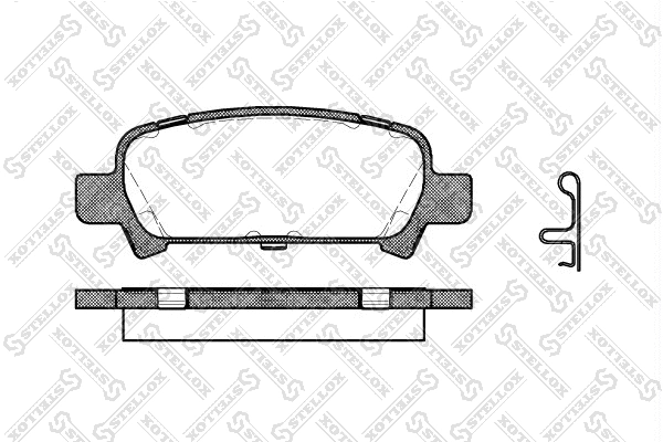 Kit de plaquettes de frein, frein à disque STELLOX 740 002B-SX