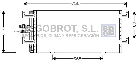 Condenseur, climatisation BUGOBROT 62-VW5145