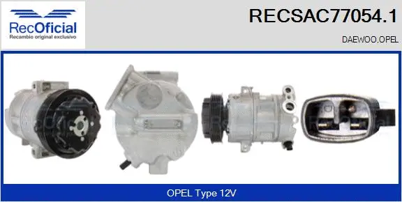 Compresseur, climatisation RECOFICIAL RECSAC77054.1