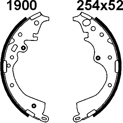 Jeu de mâchoires de frein BSF 01900