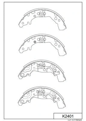 Jeu de mâchoires de frein MK Kashiyama K2401