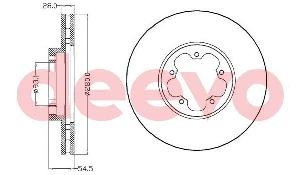 Disque de frein DEEVO BD18340
