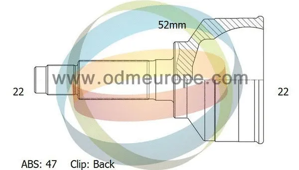 Jeu de joints, arbre de transmission 4X4 ESTANFI EST-12-001601