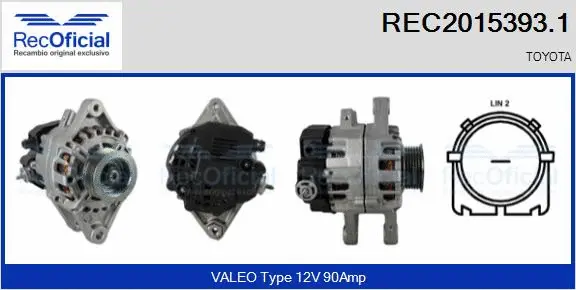 Alternateur RECOFICIAL REC2015393.1