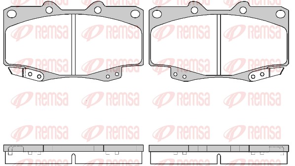 Kit de plaquettes de frein, frein à disque REMSA 0315.22