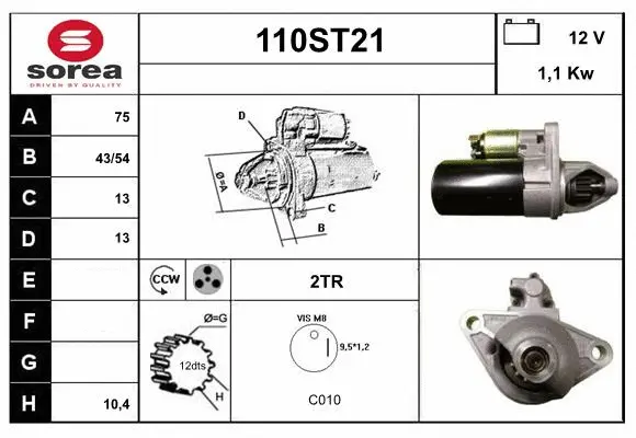 Démarreur STARTCAR 110ST21