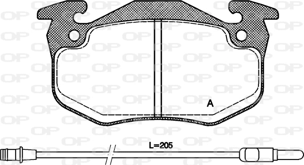 Kit de plaquettes de frein, frein à disque OPEN PARTS BPA0144.32