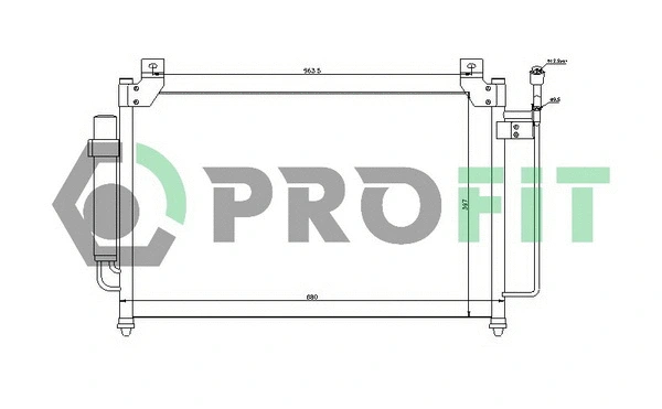 Condenseur, climatisation PROFIT PR 2026C1