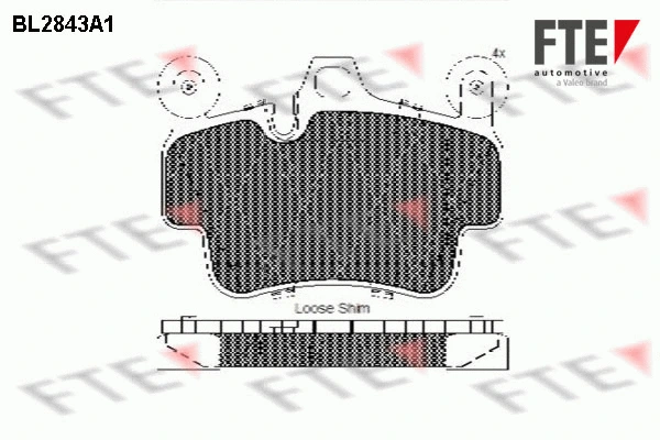 Kit de plaquettes de frein, frein à disque FTE 9011019