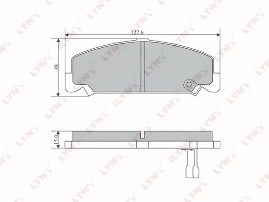 Kit de plaquettes de frein, frein à disque LYNXAUTO BD-3415