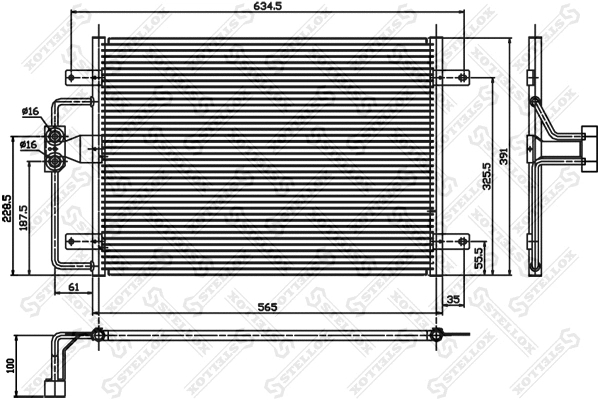Condenseur, climatisation STELLOX 10-45012-SX