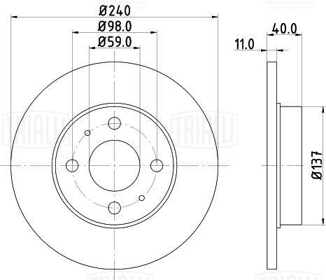 Disque de frein TRIALLI DF 190509