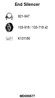 Silencieux arrière FA1 MD000677