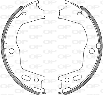 Jeu de mâchoires de frein OPEN PARTS BSA2248.00