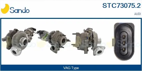 Turbocompresseur, suralimentation SANDO STC73075.2